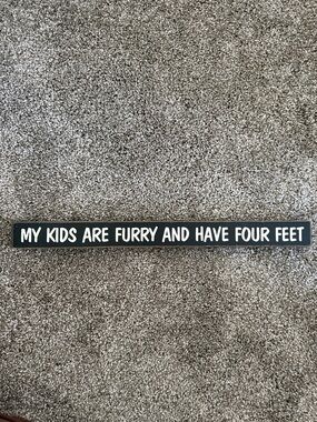 Wooden Pet Lover Sign - Black with White Lettering
